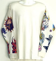 New Thermal Light Weight T-Shirt Tatoo Graphic Design Sleeves In M-4XL Skulls