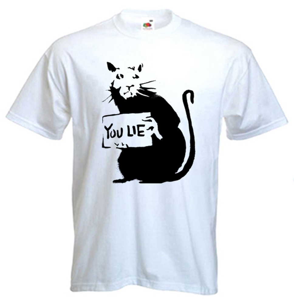 BANKSY YOU LIE RAT T-SHIRT – Choice Of Colours, Sizes Small to XXXL