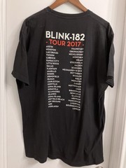 Blink-182 2017 Tour T-Shirt Black Skull Graphic Band Tee Tagless
