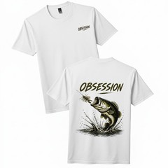 “Obsession Largemouth Bass Fishing Graphic Short Sleeve T-Shirt”