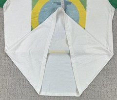 Bay Island Sportswear Brazil Shirt Mens Large Christ the Redeemer Flag Graphic