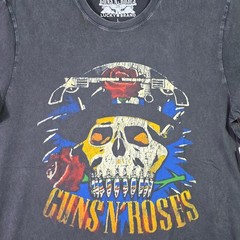 LUCKY BRAND Guns n Roses Mens Large Black Skull Casual Music Rock 80s Metal NWT