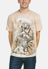 Native American Indian Eternal Spirit Eagle Spirited Chief Mountain Shirt S-XL