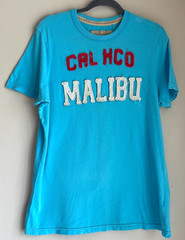 Y2K Hollister HCO Malibu Blue Tee Shirt Adult Size XL Distressed Standout Logo