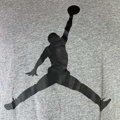 Nike Air Jordan Graphic T-Shirt CJ0921-091 Mens M Grey/Black 50/68