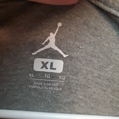 Air Jordan Mens XL Gray Wordmark Jumpman T-shirt Short Sleeve Tee 363277-02K