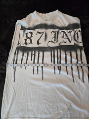 187 Inc muscle shirt white with graffiti print large