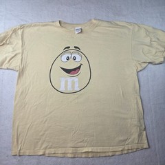 M&M’s Character Graphic T-Shirt Tan Beige Anvil 2XL Candy Logo Tee