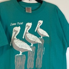 Vtg Dana Point California 90s T Shirt Single Stitch XL Puff Print Distress Beach