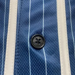 PlayStation Katakana Kanji Baseball Jersey Official License Navy Pinstripe XL