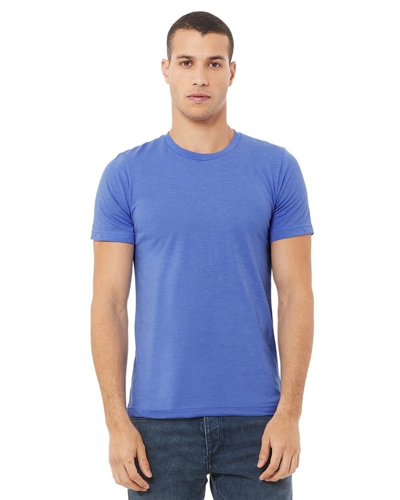 Bella + Canvas 3001CVC 2XL Heather True Royal CVC Jersey Unisex Blue Tshirt