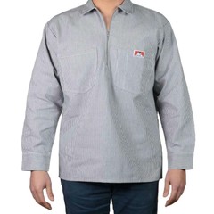 Ben Davis Men’s Long Sleeve Shirt Stripe 1/2 Zip Regular Fit Long Sleeve Shirt