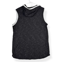 Modern Culture Sleeveless Shirt Mens XL Black White Hooded with Drawstring