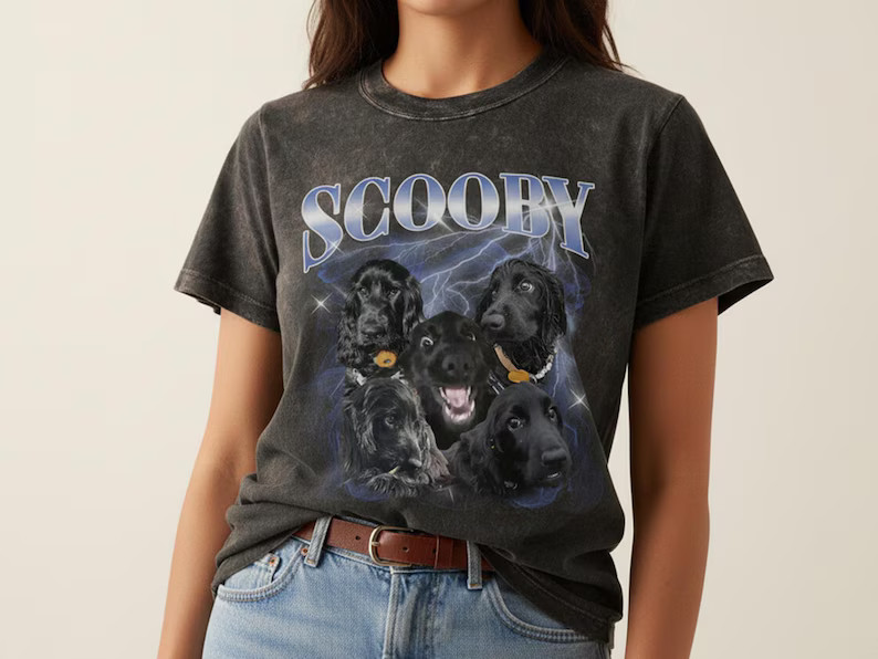Custom Vintage Pet Personalized Pet Lover Comfort Tee