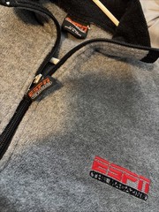 ESPN The Magazine Promo Quarter Zip Fleece ESPN Subscribe XL VTG 2000s RARE Grey