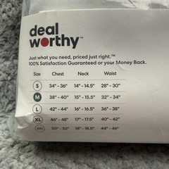 Deal Worthy Shirt Mens Medium White 3 Pack Crew Neck Tees Undershirts Multipack
