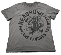 HEADRUSH FORTUNE FAVORS THE BRAVE x FEAR NONE – Men 2XL Gray T-Shirt