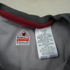 Bulwark Shirt Mens Large Gray Henley FR Fire Resistant IQ Westex Pocket Cat 2 A3