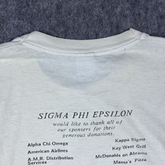 Vtg Sigma Phi Epsilon Men’s T-Shirt Bike-A-Thon Single Stitch USA 90’s Size XL