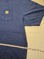 Carhartt Men’s 3 XL Loose Fit Pocket T-Shirt Heather Blue Short Sleeve Tee