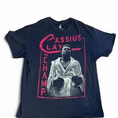 Cassius Clay Muhammad Ali black cotton t-shirt Size XL