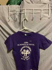 Vintage Sport T’s Shirt Adult Mens Large Purple Short Sleeve Summer School 80s