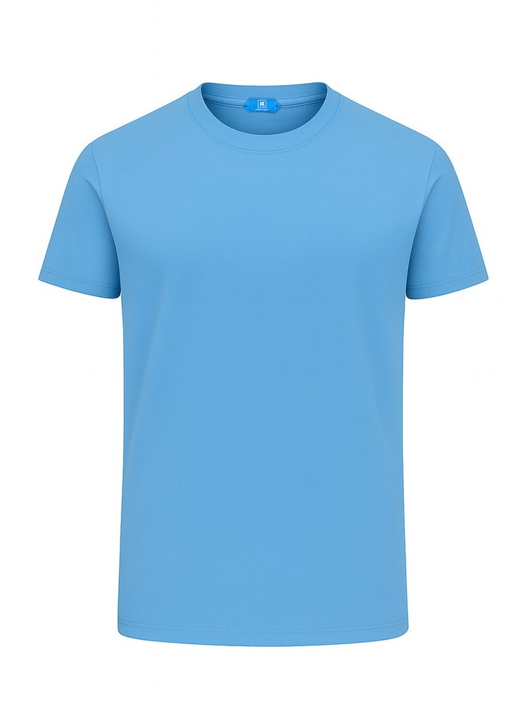 KITON KIRED “Bacio” Blue Exclusive Crepe Cotton Short Sleeve T-Shirt NEW