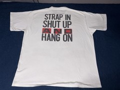 Rare VTG Accurate Graphic Industries Strap In Shut Up and Hang On TShirt 90s 2XL