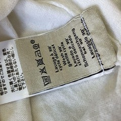 HERMES Short Sleeve Knit Shirt Mens S White Gray 31-5735 Cotton Cashmere Crew