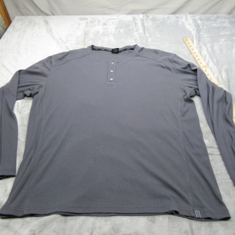 Kuhl Enticer Henley Shirt Mens XXL Gray Tencel Stretch Button Performance