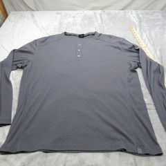 Kuhl Enticer Henley Shirt Mens XXL Gray Tencel Stretch Button Performance