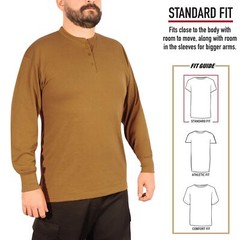 Rothco Midnight Woodland Camo Long Sleeve Henley T-Shirt 21045 – XL