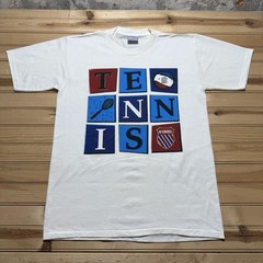 Vintage 90s K-Swiss 7.0 System Tennis Single Stitch White Shirt Size Medium