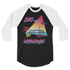 Ski Mcbarge Expo 86 Skiing Vancouver Canada McDonald’s 3/4 sleeve raglan shirt