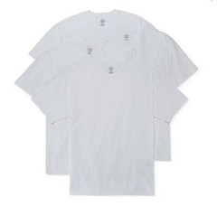 Stafford 4-Pack Men’s 100% Cotton Heavy Weight Crew-Neck T-Shirts White