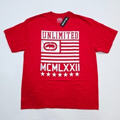 Ecko Unltd Men’s T-Shirt Red White and Silver Design Graphic T-Shirt EO22T220