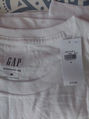 Gap Standard Tee Men’s Solid White Crew Neck T-Shirt Size M Regular