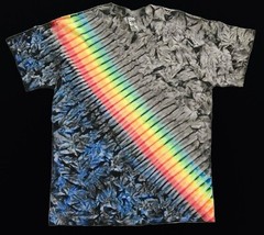 *New* 2XL – Sm Handmade Tie Dye, Rainbow Sash Indigo, Crew or V-Neck