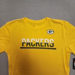 NEW NIKE GREEN BAY PACKERS NFL DRI-FIT YELLOW ON FIELD T-SHIRT MEN’S – Large