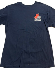 GILDAN * Aaron Watson Navy T-Shirt * God Bless Lane Frost * July in Cheyenne * L