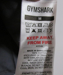 Men’s Gymshark 100% Cotton Crew Neck T-Shirt Tank Dusty Blue Gray Size MEDIUM