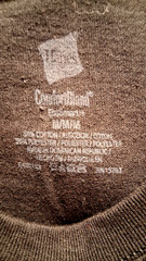 Hanes Comfort Blend Black Tee Crew Neck Short Sleeves Size M