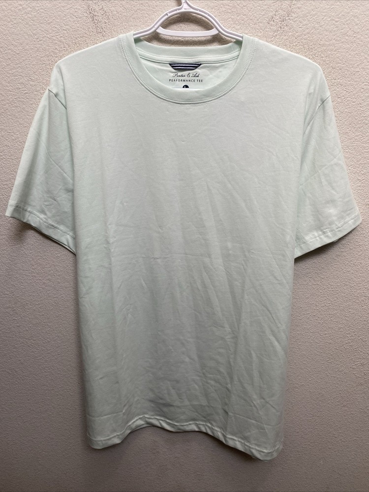 NEW Porter & Ash Men’s Large Mint Green Performance Tee Crew Neck T-Shirt