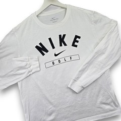 Nike Golf T-Shirt Men’s Medium White Long Sleeve Cotton Core LS Tee