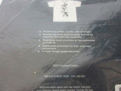 Munsingwear Men’s V Neck T Shirt Pack of 2 Pack 2XL 100% Combed Cotton New