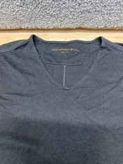 John Varvatos V Neck T Shirt Black Large Classic Casual Designer Basic