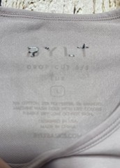 BYLT Basics Drop Cut Lux T-Shirt S/S Large Lavender Crew Neck Casual Gym Mens