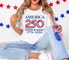 America 250 Family Shirt, Patriotic Matching Tee 1776-2026
