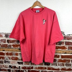 Vintage Pluma Shirt Size XL Pink Short Sleeve Koala Embroidered Animal Cute USA