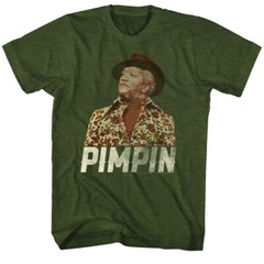 Sanford & Son Funny 70’s TV Show Fred Sanford Pimpin Men’s T Shirt REDD FOXX